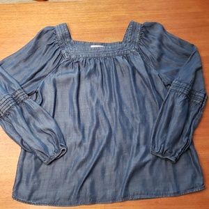 LC Lauren Conrad Bishop Sleeve Blouse EUC